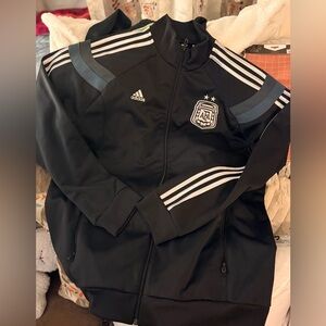Adidas Argentina AFA Track Jacket Climacool Black White Zip-Up – Men’s XL